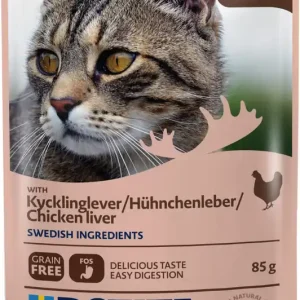 Sparpaket 24 x 85 g Bozita Häppchen in Gelee mit Hühnchenleber Katzen Nassfutter Heißes Angebot